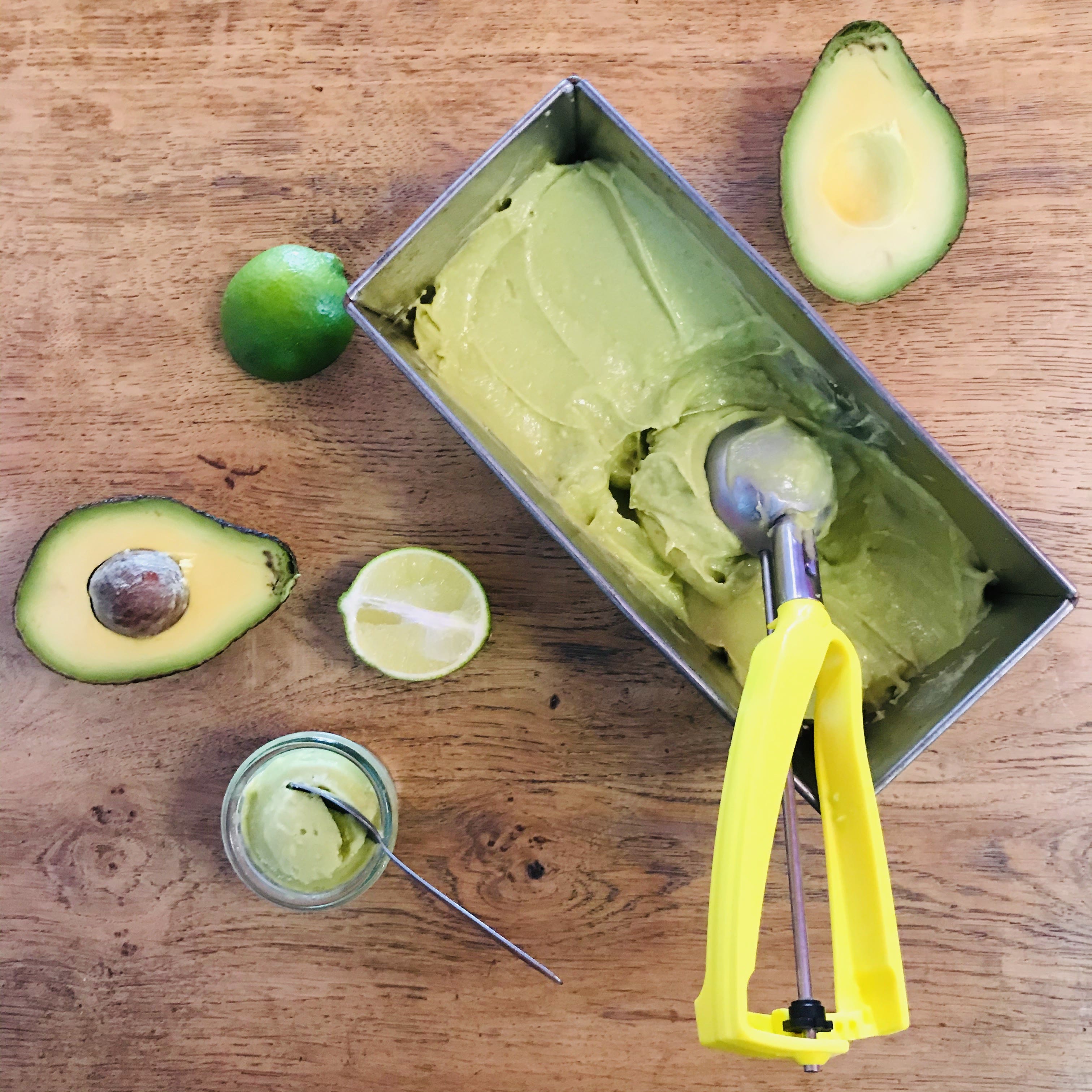 Homemade Avocado-Lime Sorbet