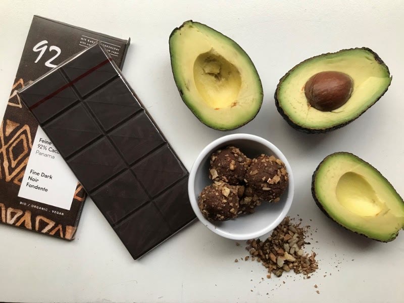 Homemade Avocado Mint & Nut Truffle Chocolates 